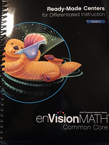 EnVision Math Ready-Made Centers For Differentiated Instruction Grade 3