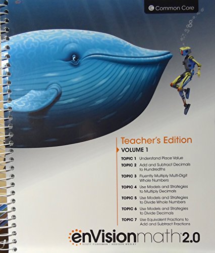 enVision Math 2.0, Grade 5, Volume 1, Teacher's Edition, Common Core Edition, 9780328827824, 0328827827, 2016