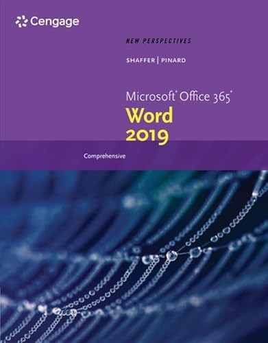 New Perspectives Microsoft Office 365 Word 2019: Comprehensive