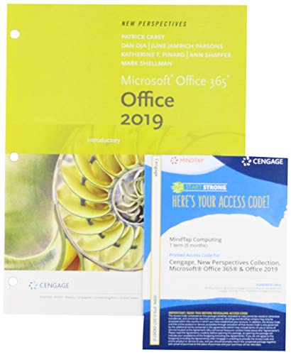 Bundle: New Perspectives Microsoft Office 365 & Office 2019 Introductory, Loose-leaf Version + MindTap, 1 term Printed Access Card