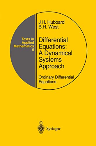 Differential Equations: A Dynamical Systems Approach: Ordinary Differential Equations (Texts in Applied Mathematics, 5)