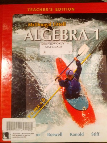 McDougal Littell Algebra 1, Teacher's Edition