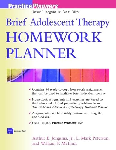 Brief Adolescent Therapy Homework Planner (PracticePlanners)