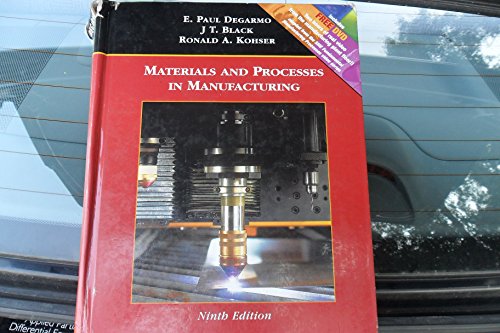 Materials and Processes in Manufacturing
