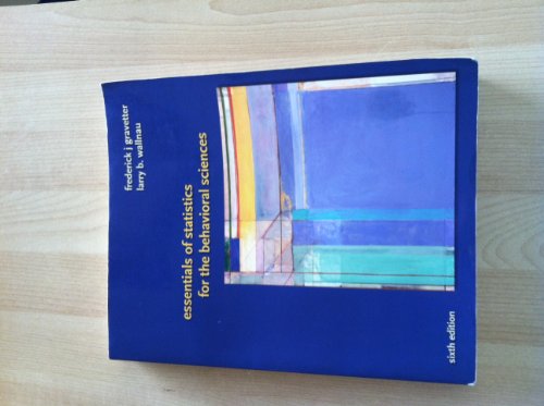 Essentials of Statistics for the Behavioral Sciences