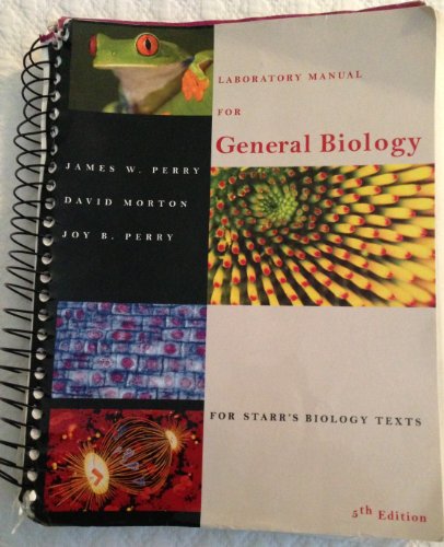 Laboratory Manual for General Biology for Starr's Biology Texts