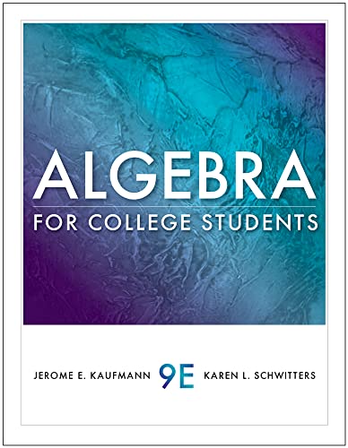 Algebra for College Students (Available 2011 Titles Enhanced Web Assign)