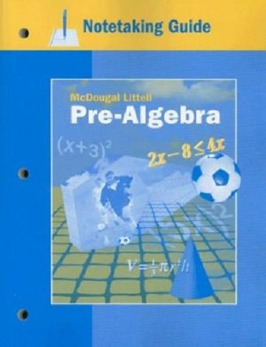 McDougal Littell Pre-Algebra: Notetaking Guide, Teacher's Edition