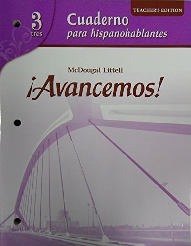 Cuaderno para hispanohablantes Workbook Teacher's Edition Level 3 (¡Avancemos!) (Spanish Edition)