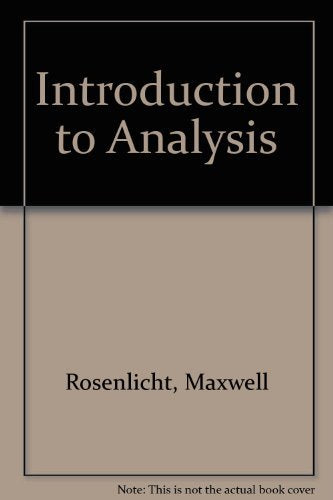 Introduction to Analysis