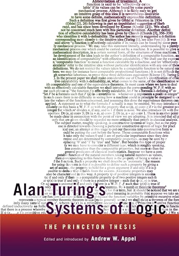 Alan Turing's Systems of Logic: The Princeton Thesis