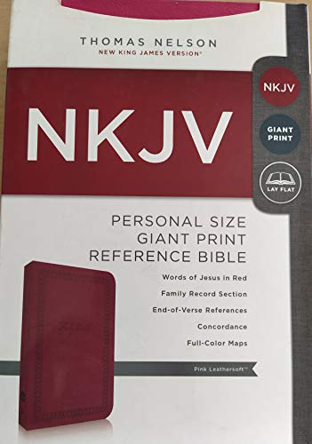 NKJV Bible Giant Print Pink Leathersoft