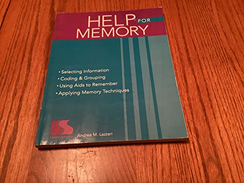 Help for Memory: Handbook for Exercises for Language Processing (8 Thru Adult, 1) by Andrea M. Lazzari (1996-05-03)