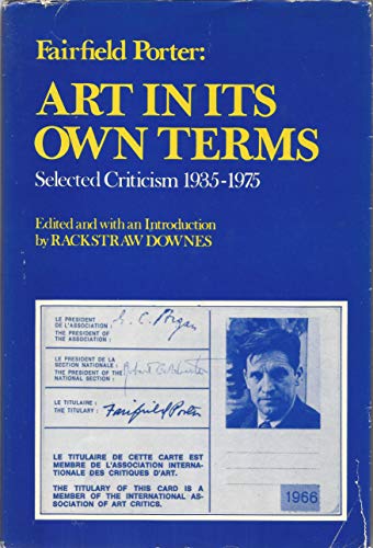 Art in its own terms: Selected criticism 1935-1975
