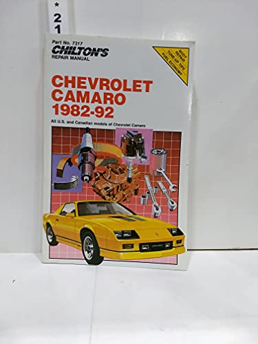 Chevy Camaro, 1982-92 (Chilton's Repair Manual)