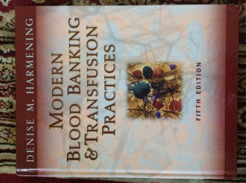 Modern Blood Banking & Transfusion Practices