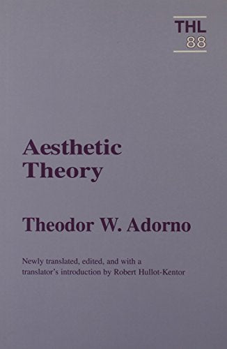 Aesthetic Theory (Theory and History of Literature)