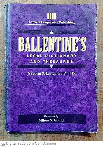 Ballentine's Legal Dictionary/Thesaurus (Lawyers Cooperative Publishing)