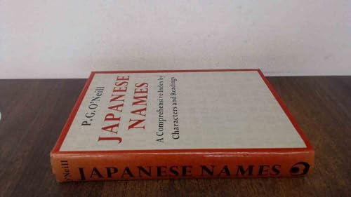Japanese names: A comprehensive index by characters and readings