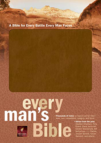 Every Man's Bible: New Living Translation (Bonded Leather, Tan, Every Man's Series) – Study Bible for Men with Study Notes, Book Introductions, and 44 Charts