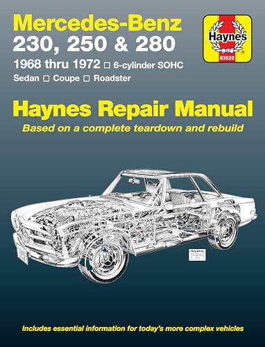 Mercedes Benz 230, 250 and 280, 1968-1972 / 6-Cylinder sohc / Sedan, Coupe, Roadster Automotive Repair Manual