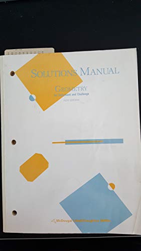 McDougal Littell Solutions Manual for Geometry for Enjoyment and Challenge, New Edition