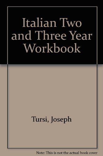 Italian Two and Three Year Workbook