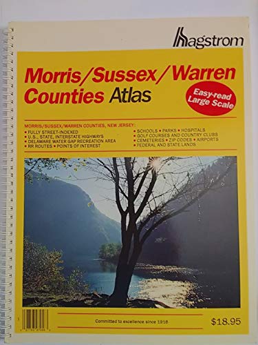 Hagstrom Morris/Sussex/Warren Counties Atlas (Hagstrom Warren, Morris, Sussex Counties Atlas Large Scale)
