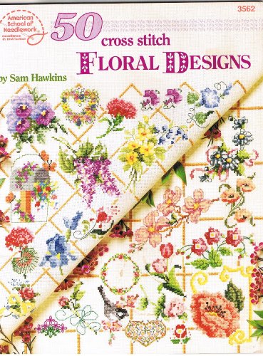 50 Cross-Stitch Floral Designs (#3562)