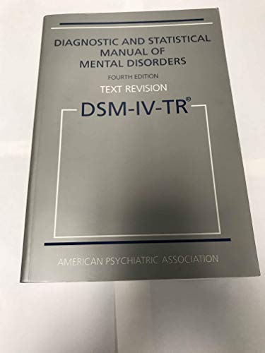 Diagnostic and Statistical Manual Mental Disorders