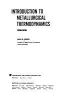 Introduction to Metallurgical Thermodynamics 2ED