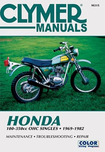 Honda 100-350cc OHC Singles 1969-1982; Service Repair Maintenance (Clymer Motorcycle Repair Manual)