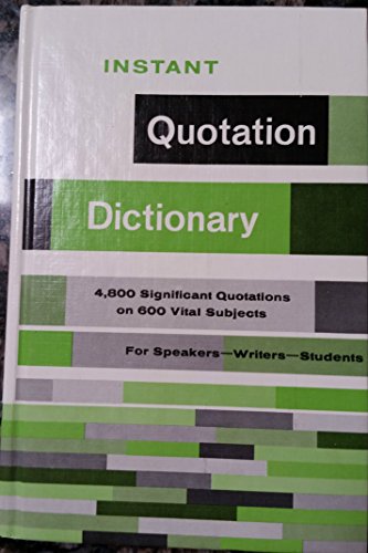 Instant Quotation Dictionary,