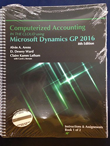 Computerized Accounting in the Cloud Using Microsoft Dynamics-GP 2015