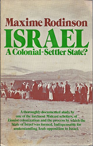 Israel A Colonial Settler State?