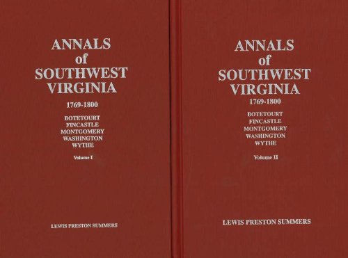 Annals of Southwest Virginia: 1769-1800