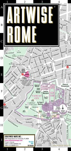 Artwise Rome Museum Map - Laminated Museum Map of Rome, Italy