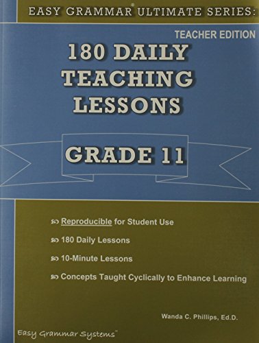 Easy Grammar Ultimate Series Teacher Book - Grade 11