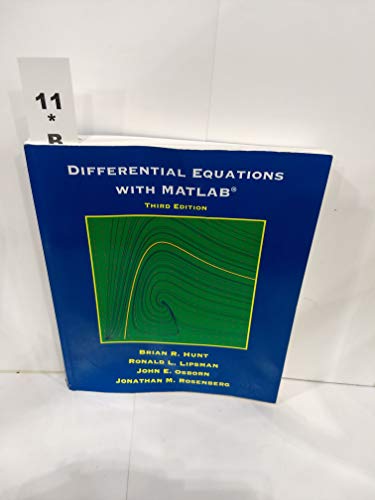 Differential Equations with Matlab