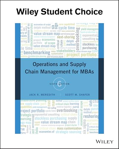 Operations and Supply Chain Management for MBAs