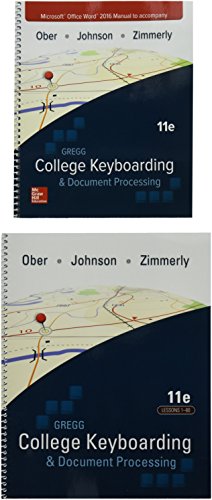 Gregg College Keyboarding & Document Processing (Gdp11) Microsoft Word 2016 Manual Kit 1