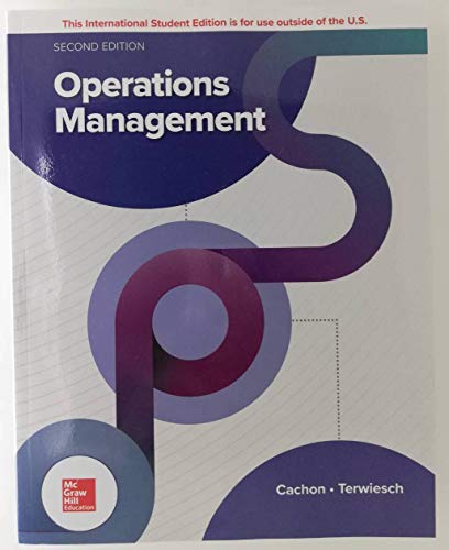 Operations Management 2nd Edition, International Student Edition.