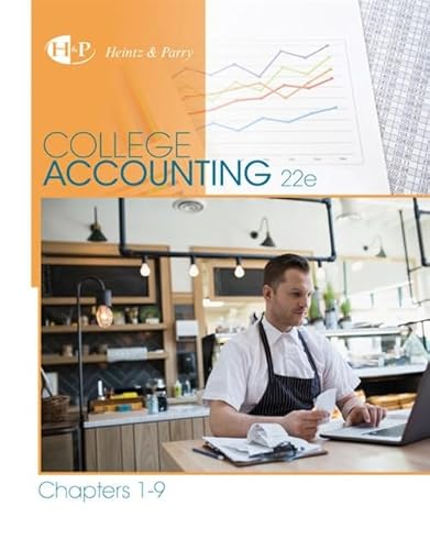 College Accounting, Chapters 1-9 (New in Accounting from Heintz and Parry)