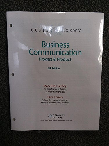 Business Communication: Process & Product (MindTap Course List)