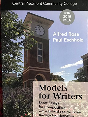 CPCC, Models for Writers Twelfth Edition, ENG111