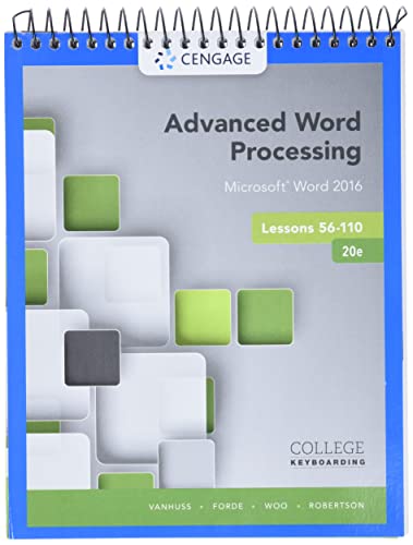 Advanced Word Processing Lessons 56-110