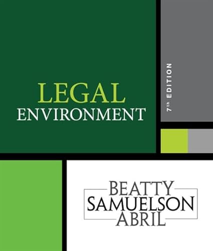 Legal Environment (MindTap Course List)