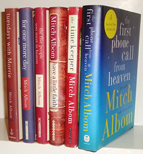 Mitch Albom's 6 Book Set (Tuesdays with Morrie, Have a Little Faith, for One More Day, Five People You Meet in Heaven, Time Keeper, First Phone Call From Heaven