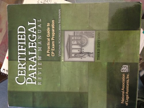Certified Paralegal Review Manual: A Practical Guide to CP Exam Preparation (Test Preparation)