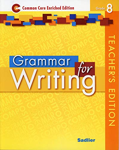 Grammar For Writing Sadlier Grade 8 Teachers Edition